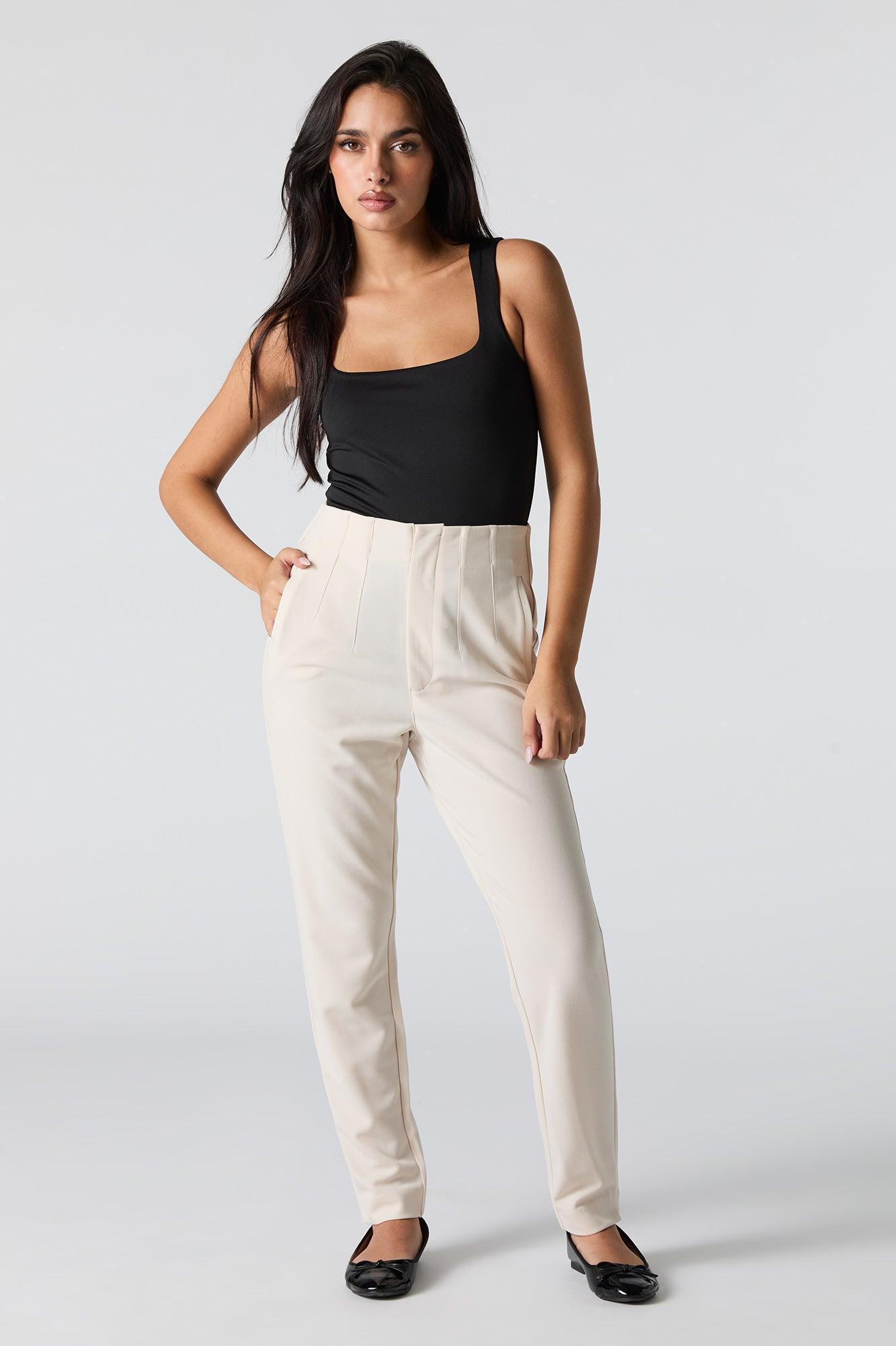 Crepe Pleated Slim Dress Pant Female product image