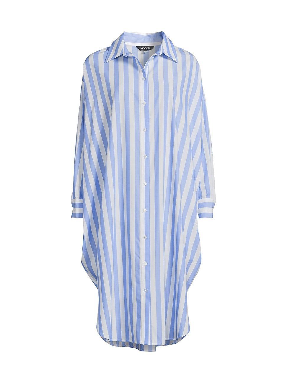 Womens Striped Oversized Midi Shirtdress product image