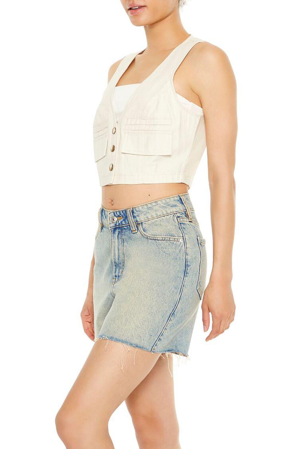 Cropped Twill Cargo Vest | Forever 21 Product Image