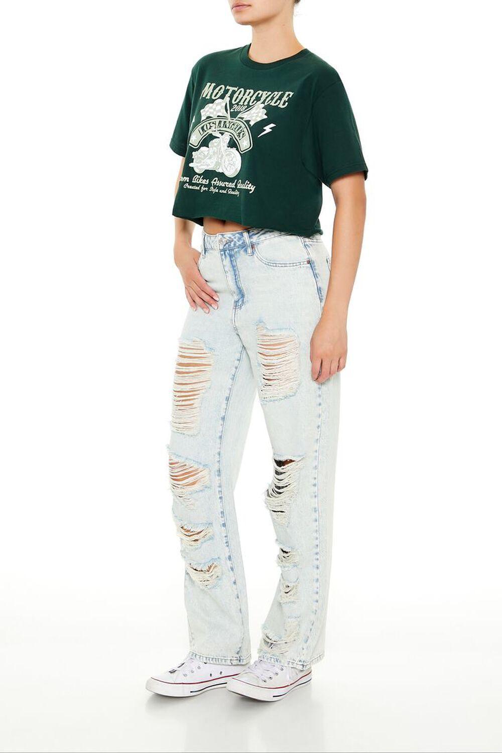 Destroyed High-Rise Jeans | Forever 21 Product Image