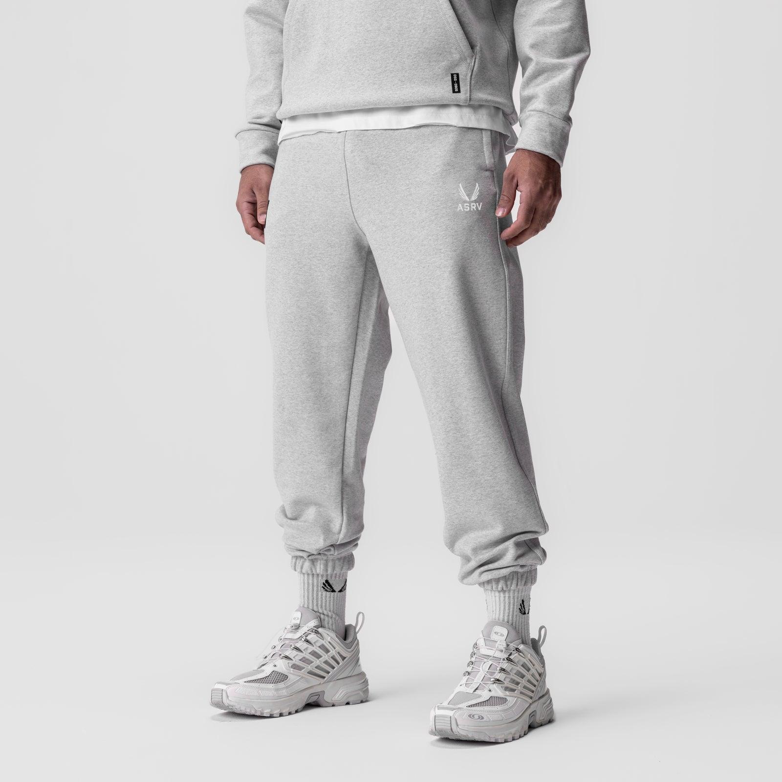 0655. Tech-Terry™ Oversized Sweats - Heather Grey "Emblem" Product Image