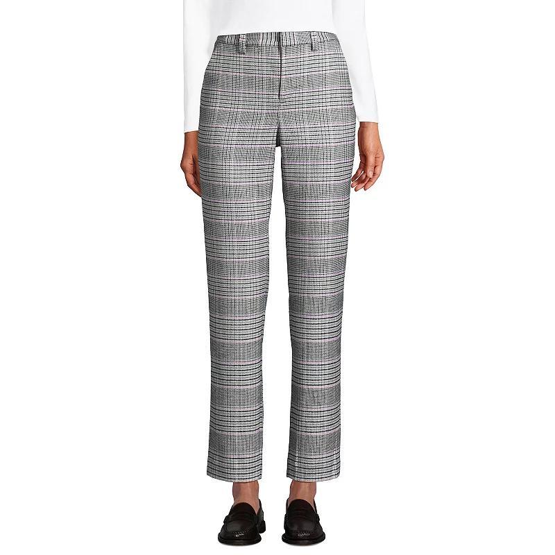 Womens Lands End Brushed Flannel High-Rise Tapered Ankle Pants Product Image