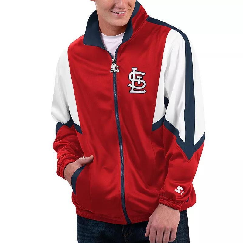 Mens Starter St. Louis Cardinals Lead Runner Full-Zip Jacket Product Image