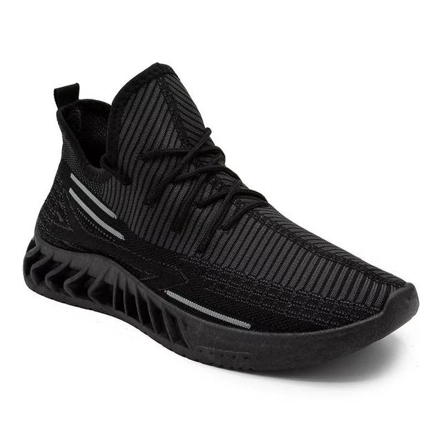 Akademiks Mens Fit 2.0 Knit Jogger Sneakers - Black Product Image