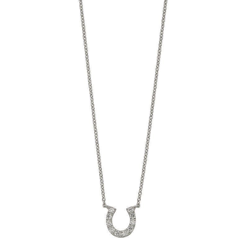 Sophie Miller Sterling Silver Rhodium-Plated Cubic Zirconia Necklace, Womens Product Image