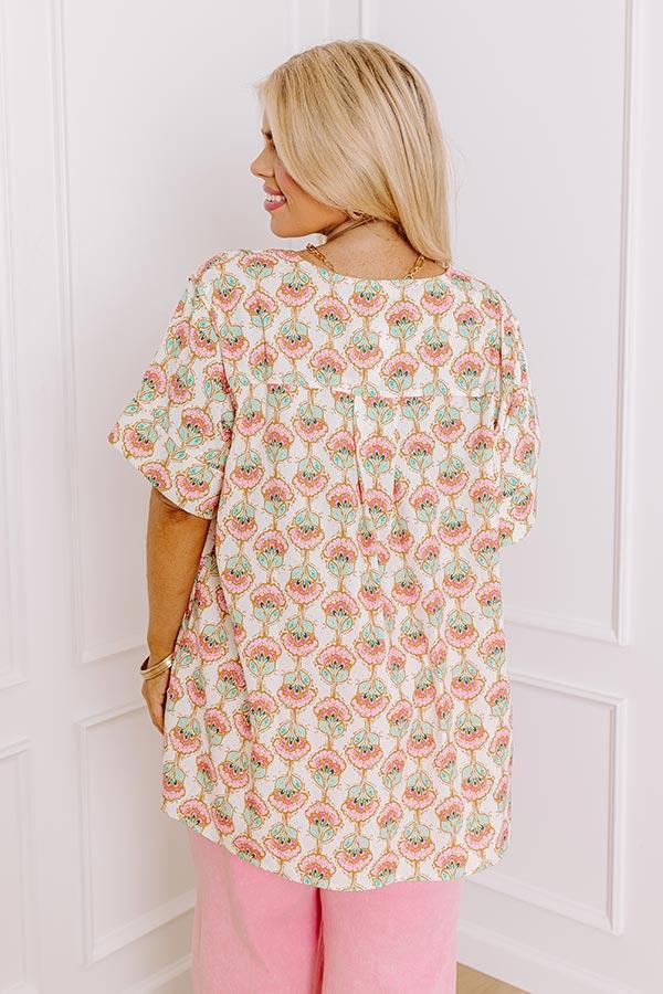 Cue The Sunshine Floral Shift Top Curves Product Image