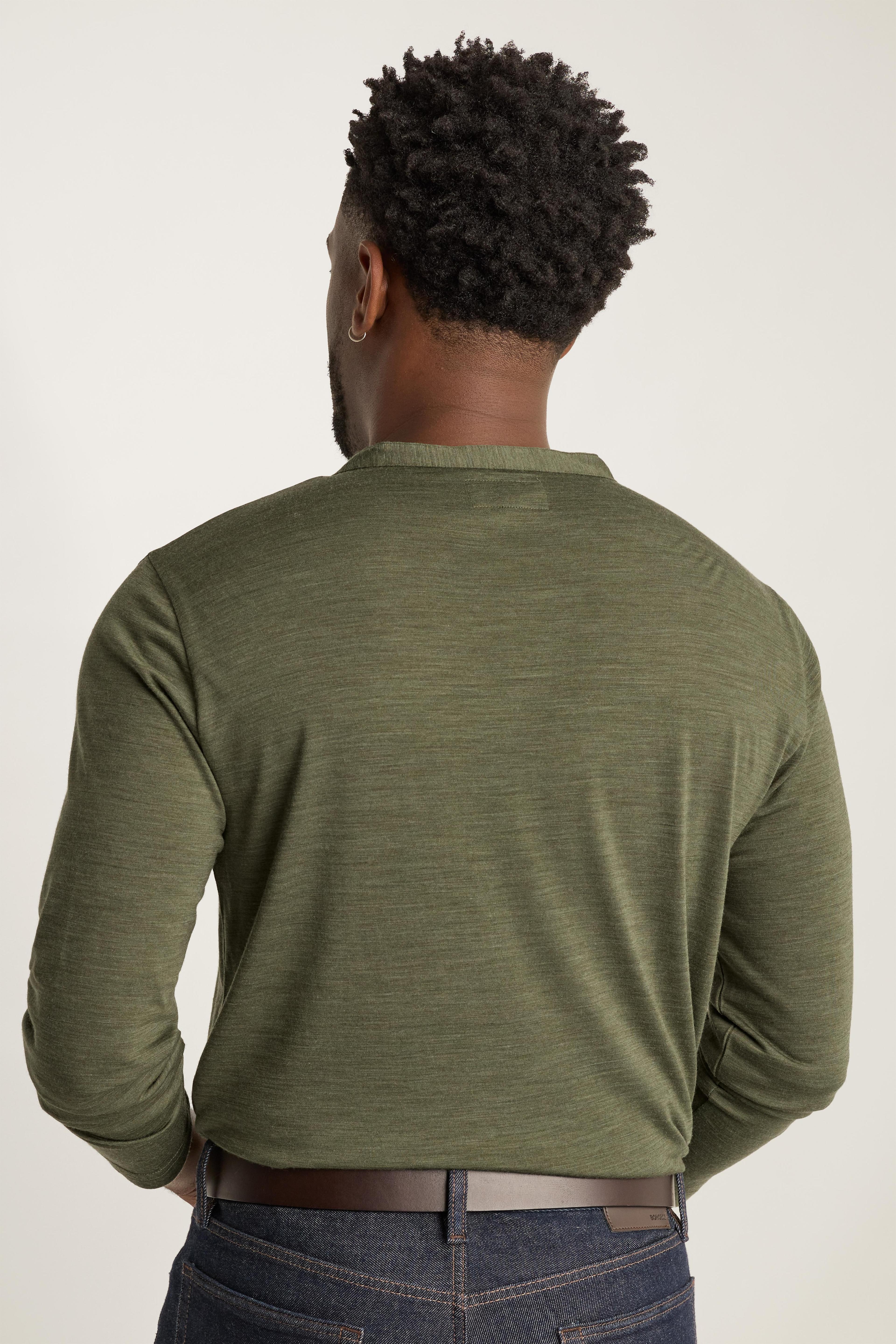 Performance Merino Long Sleeve Henley Product Image