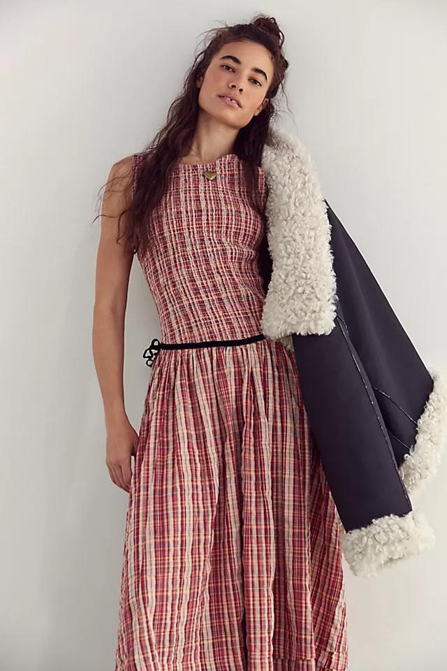 Nightingale Plaid Midi Dress Product Image