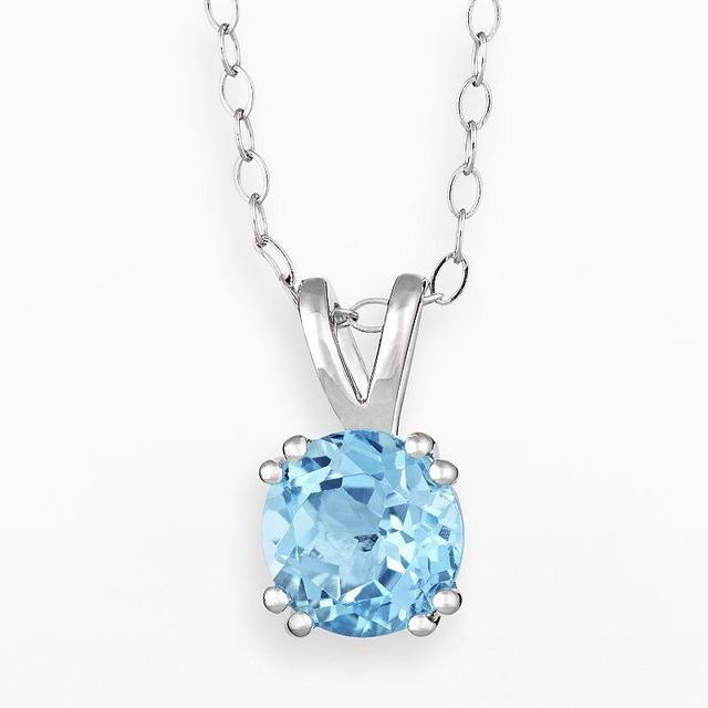 Gemstone Pendant Necklace in Sterling Silver Product Image