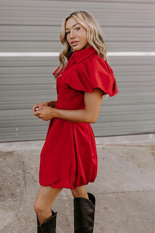 She's Unforgettable Mini Dress in Red Product Image