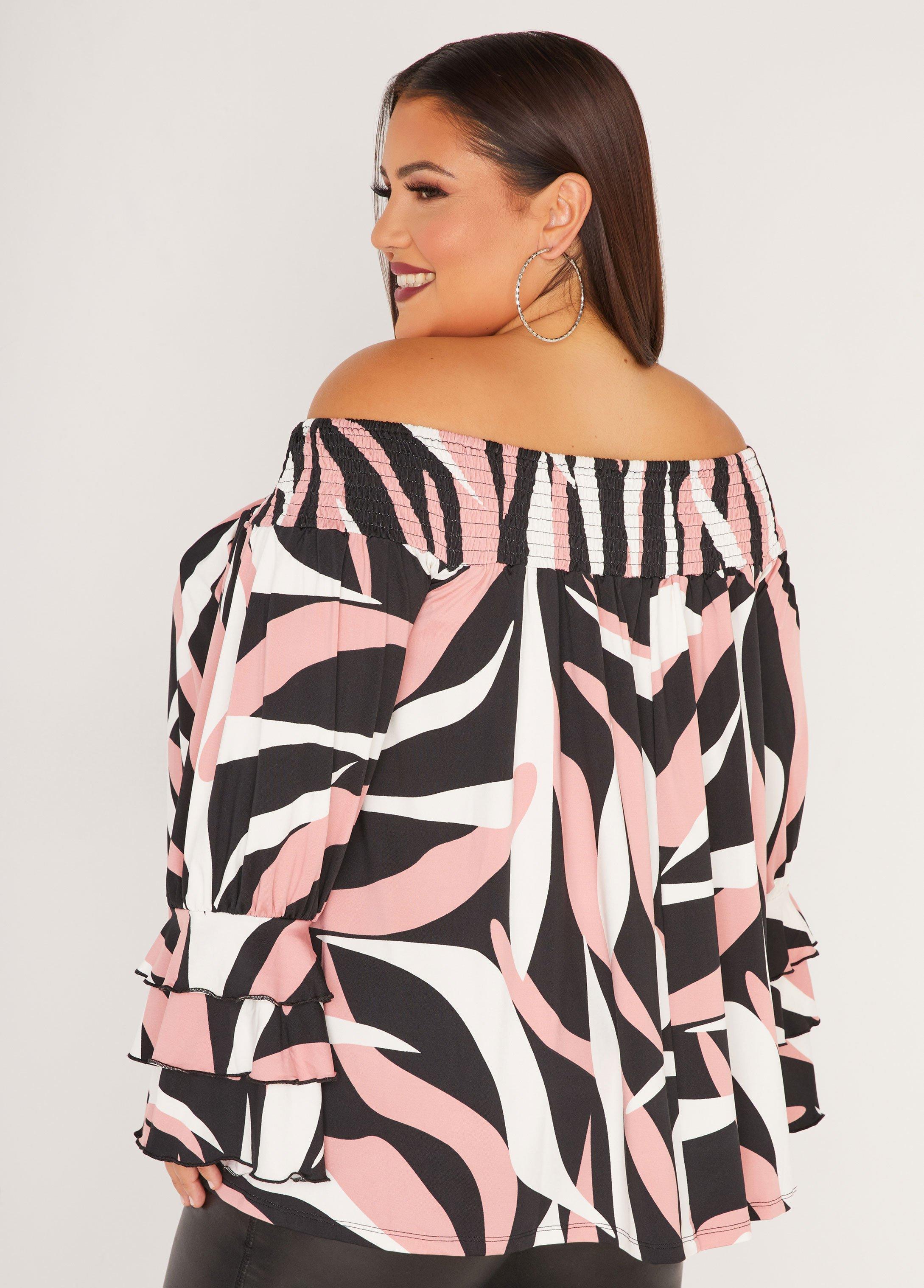 Off The Shoulder Abstract Top Product Image