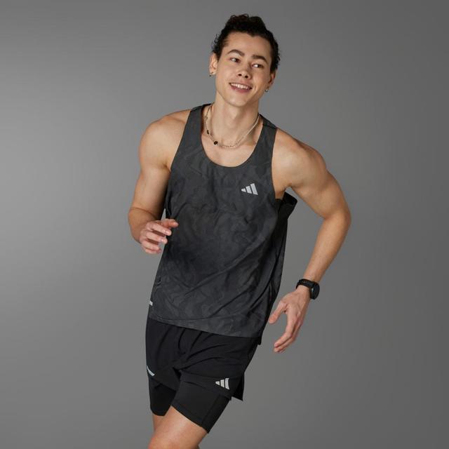 adidas Ultimate Engineered Running Singlet Halo Silver L Mens Product Image