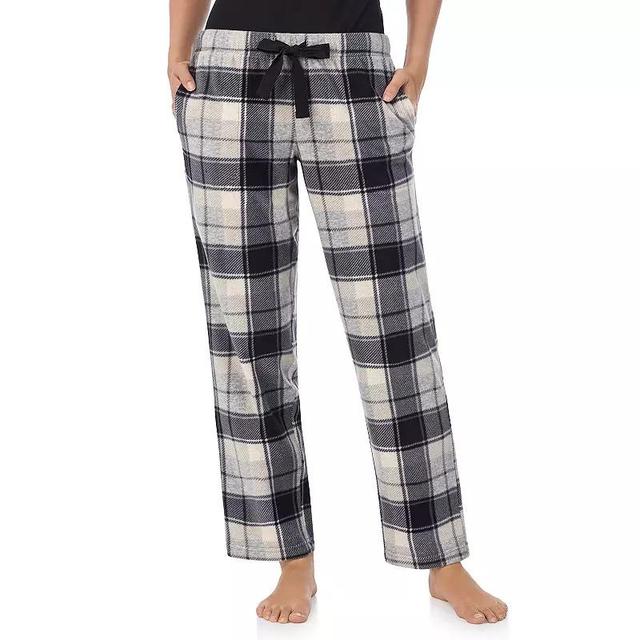 Womens Cuddl Duds Minky Fleece Open Leg Pajama Pants Product Image