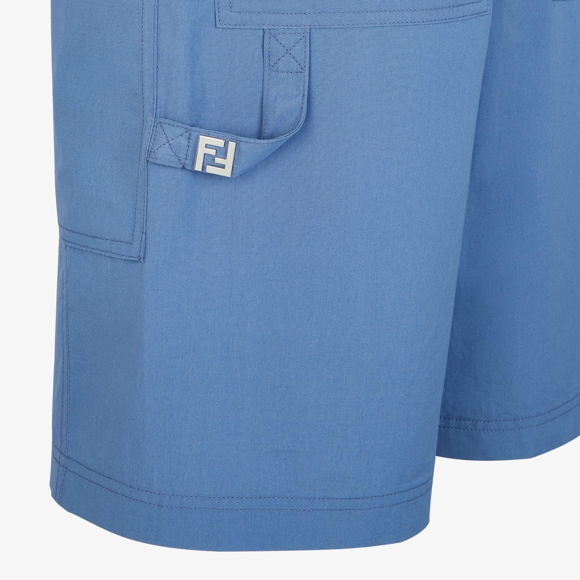 BermudasBlue poplin shorts Product Image