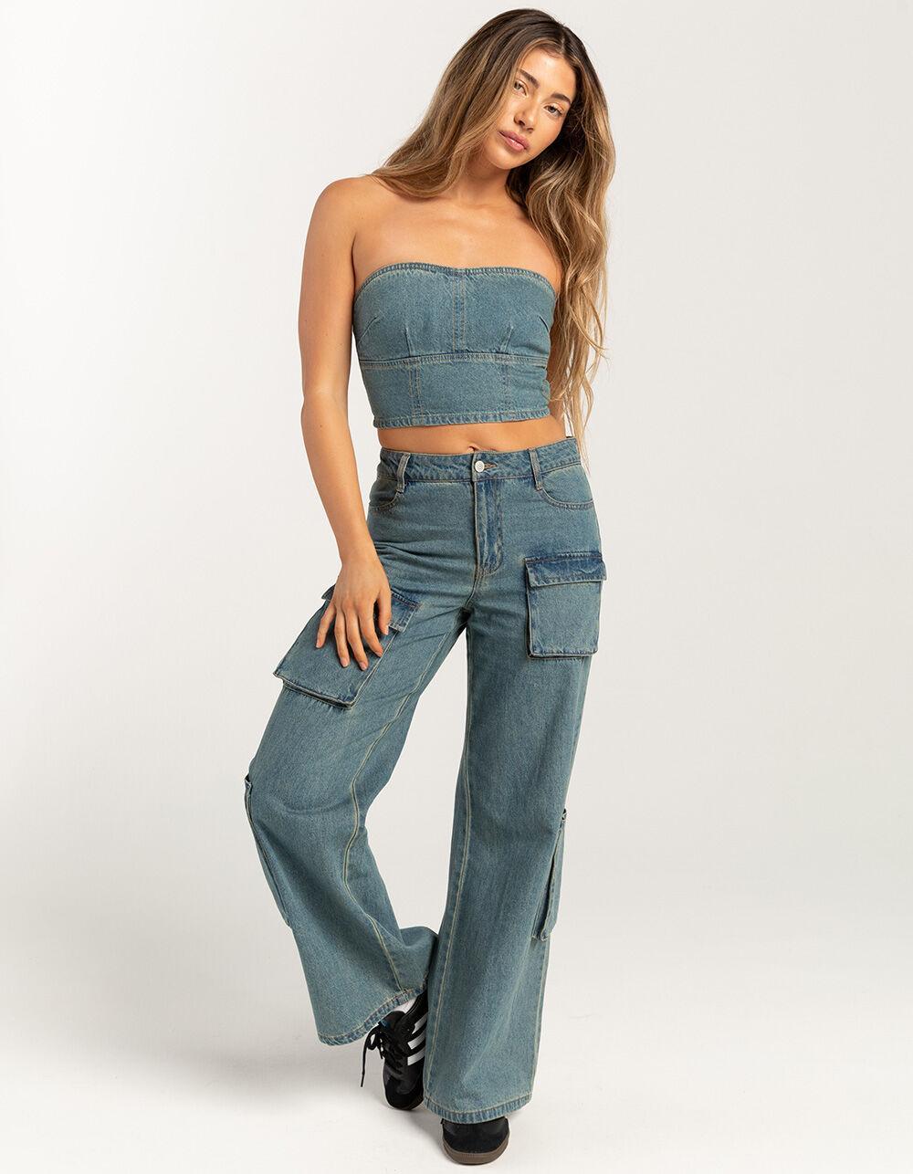 RSQ Womens Denim Tube Top Product Image