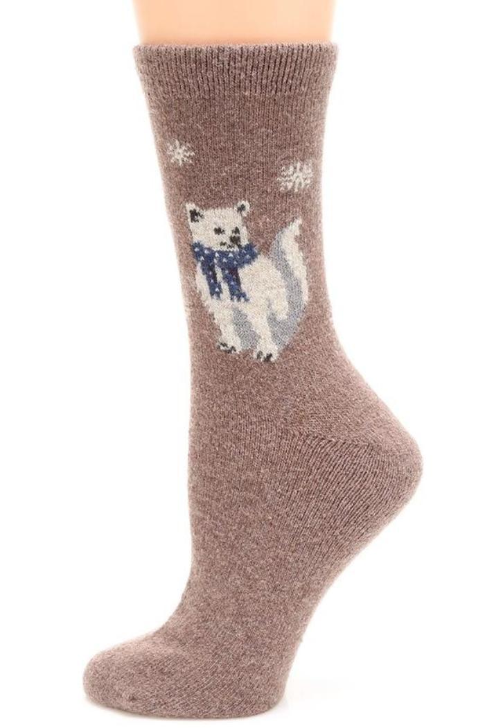 Women's Animals Wool Blend Crew Socks Female Product Image