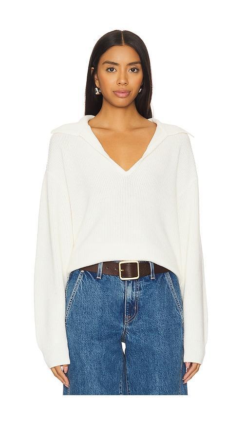 Lovers and Friends Blakely Polo Sweater in Ivory Product Image