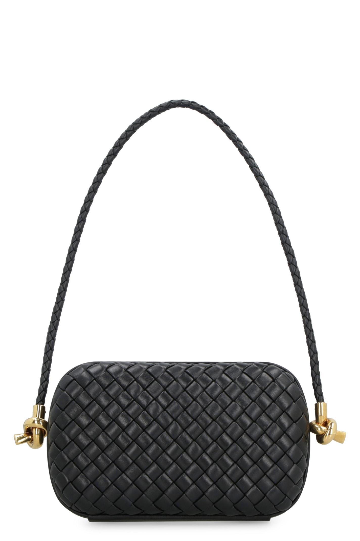 Knot Leather Clutch In Black Product Image