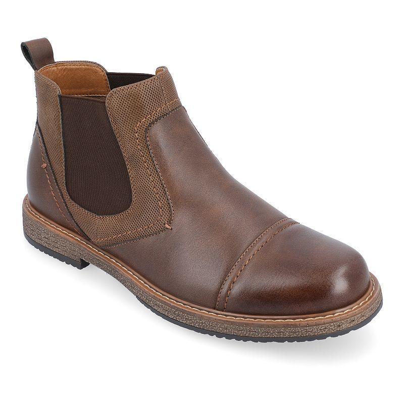 Vance Co. Lancaster Chelsea Mens Ankle Boots Brown Product Image