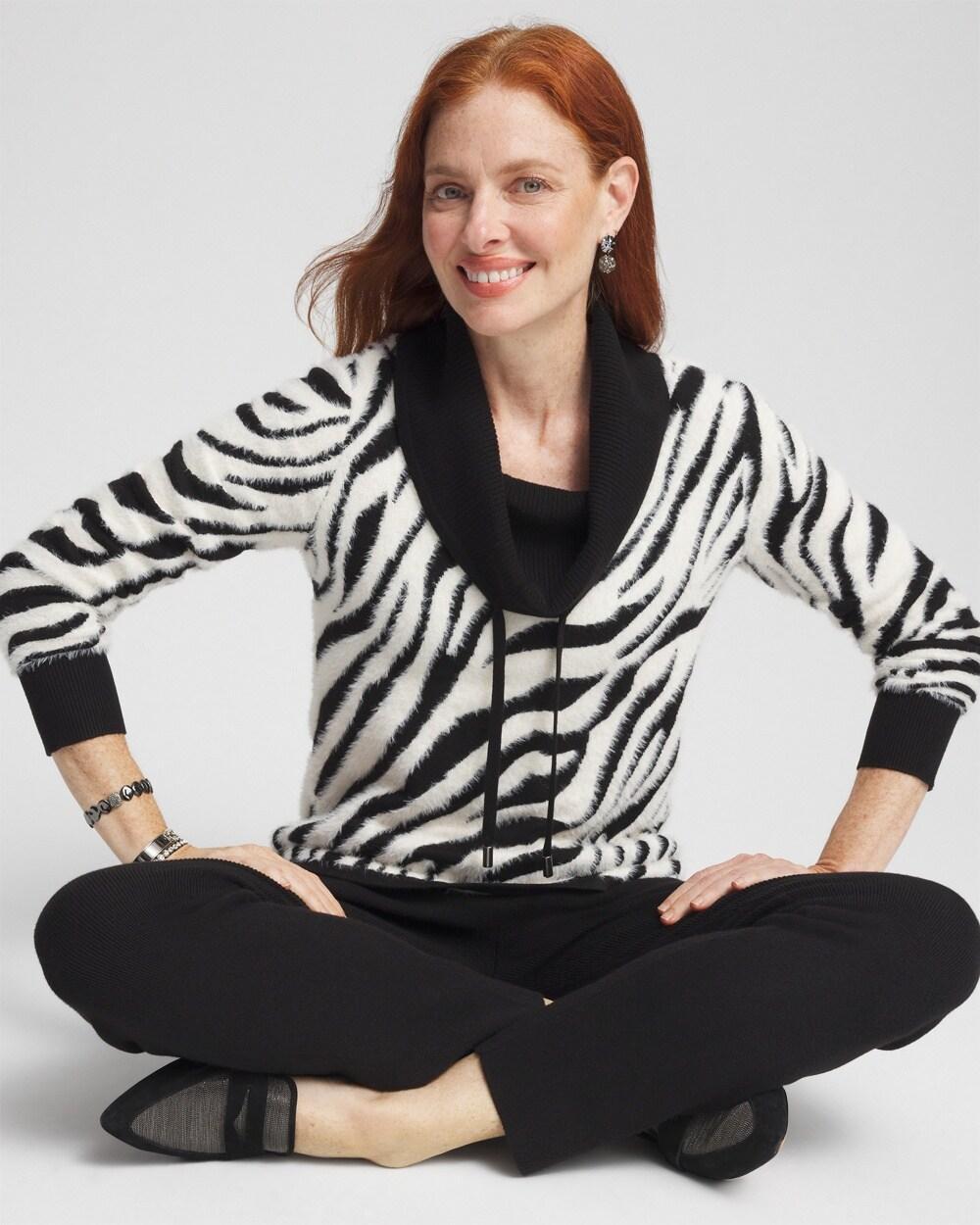 Zenergy® Zebra Cowl-Neck Top Product Image