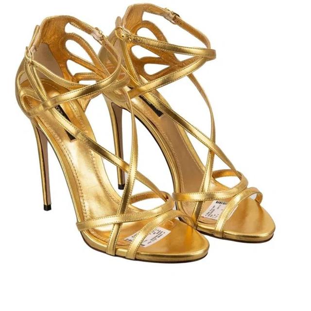 DOLCE & GABBANA Yellow Leather Sandal Product Image