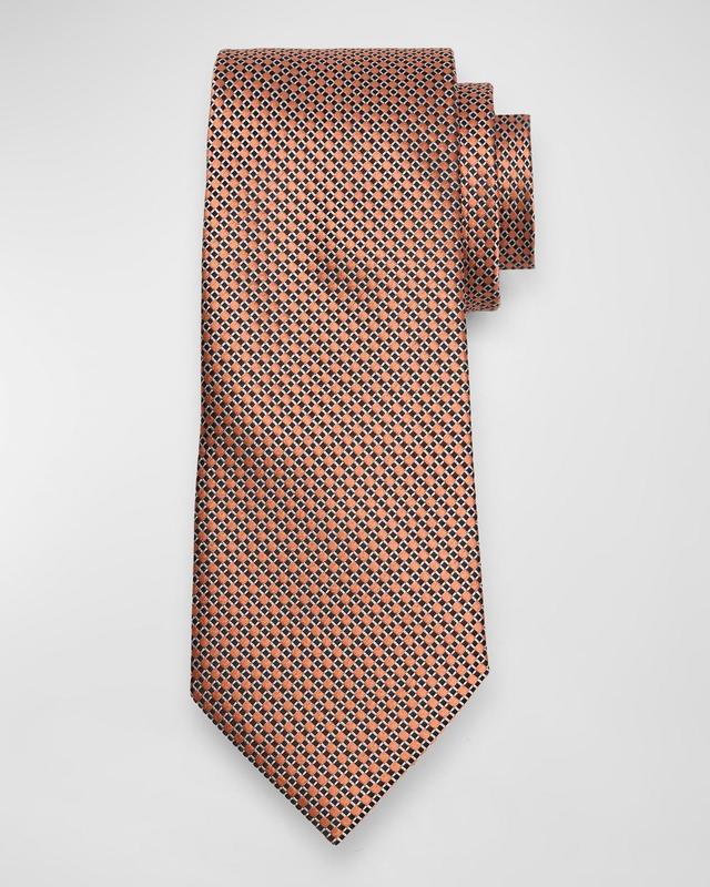 Men's Micro-Lattice Silk Tie Product Image