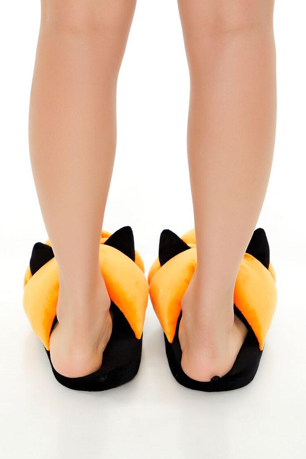 Plush Pumpkin Cat House Slippers | Forever 21 Product Image