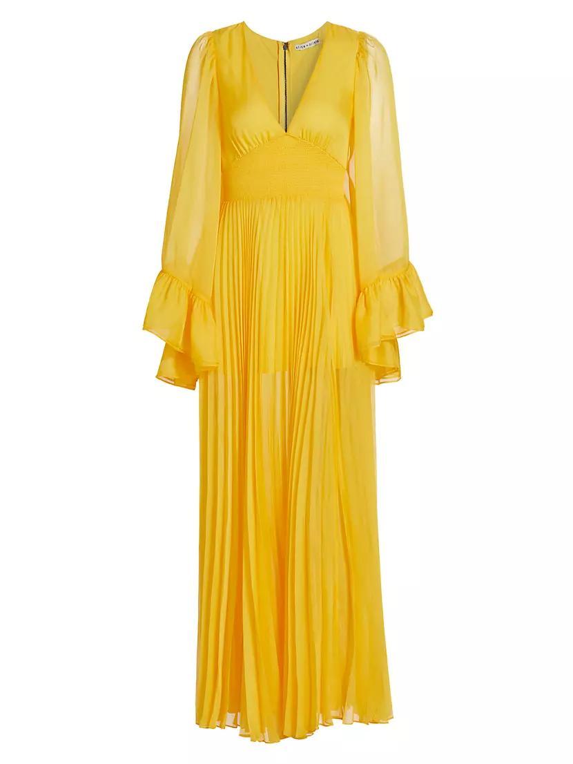 Selene Chiffon Long-Sleeve Maxi Dress Product Image