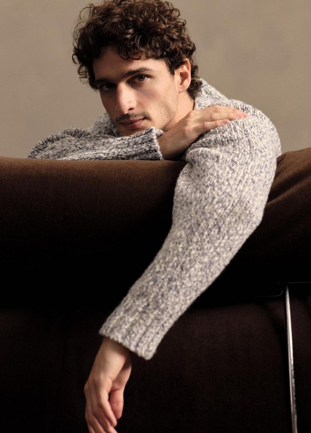 Mottled Marl Wool-Blend Sweater Product Image