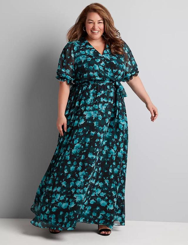 Crossover Floral Maxi Dress Product Image