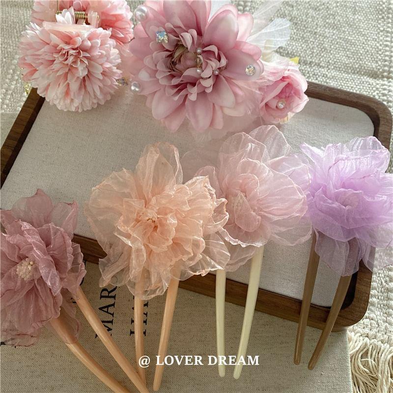 Floral Mesh Hair Pin Product Image