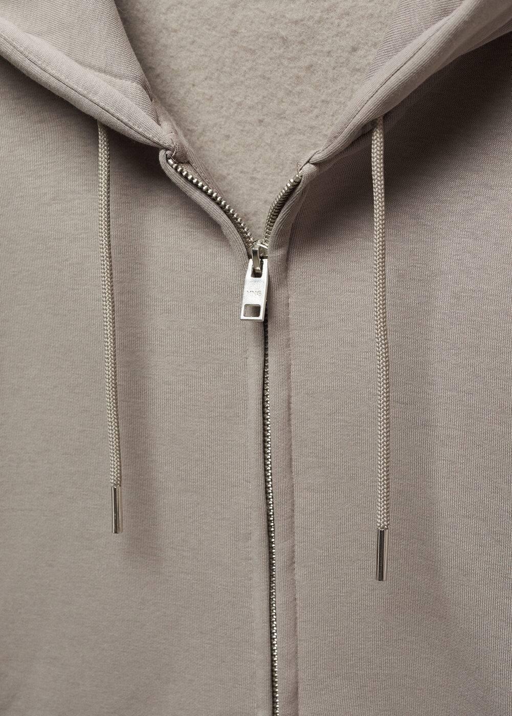 Mango Mens Cotton Zip-Up Hoodie Product Image