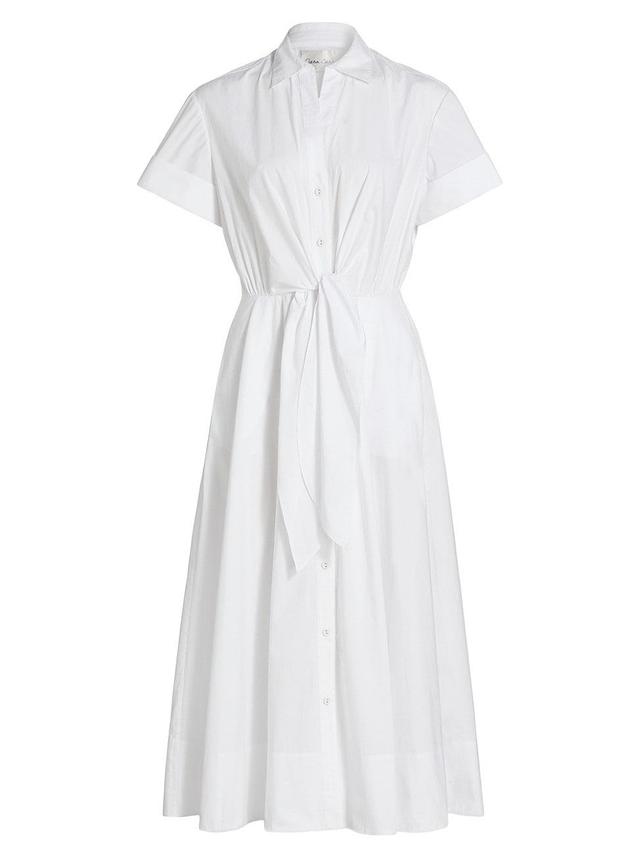 Womens Asbury Cotton Poplin Tie-Waist Shirtdress Product Image