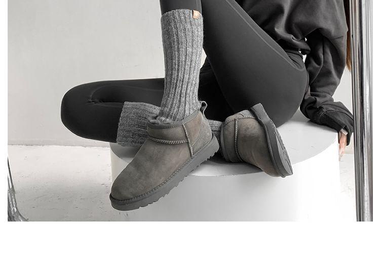 Wool-Blend Ribbed Socks in 6 Colors Product Image