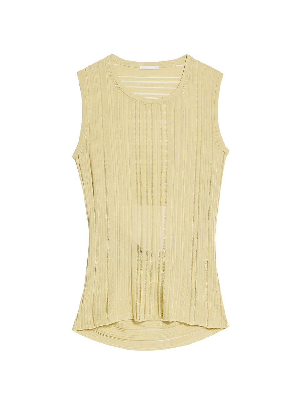 Womens Ribbed Open-Back Tank Product Image