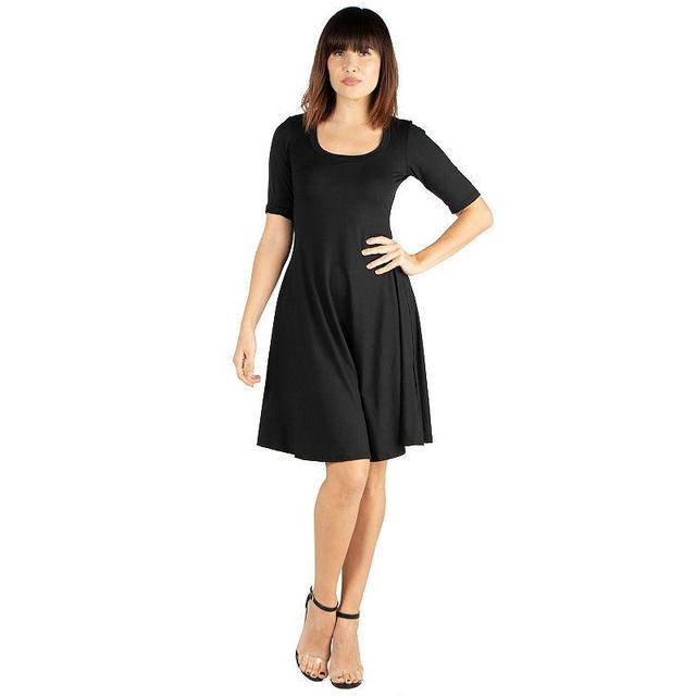 Womens 24seven Comfort Apparel Knee Length A-Line Dress Product Image