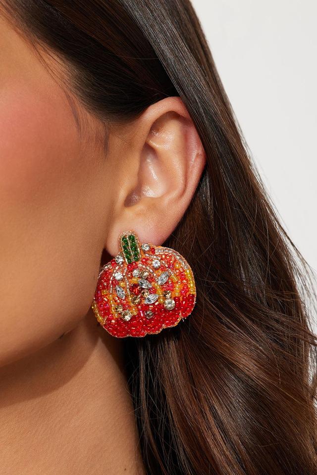 Pumpkin Spice And Everything Nice Earrings - Orange/combo Product Image