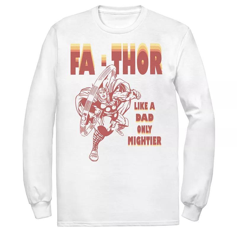 Mens Marvel Fa-Thor Like A Dad Only Mightier Retro Fathers Day Tee Product Image