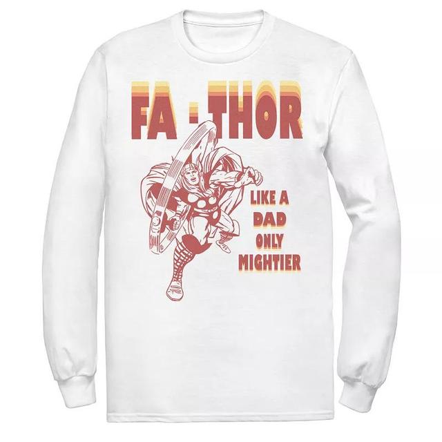 Mens Marvel Fa-Thor Like A Dad Only Mightier Retro Fathers Day Tee Product Image