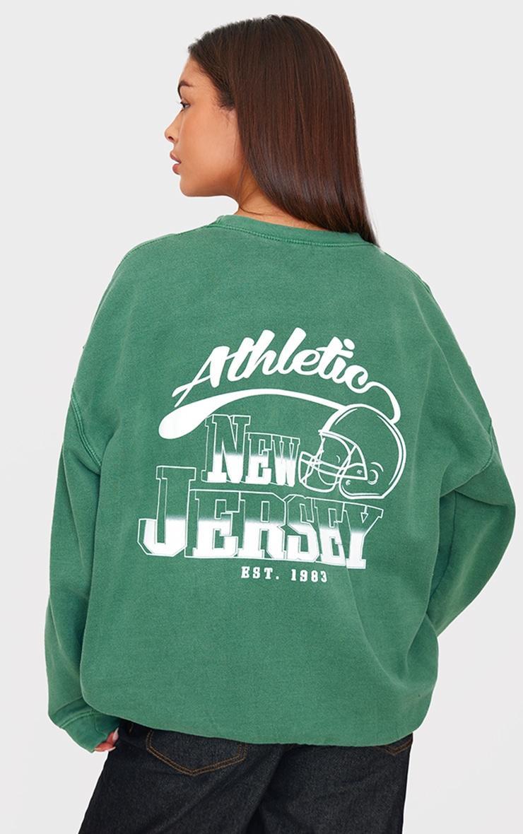 Forest Green New Jersey Athletics Printed Sweatshirt Product Image