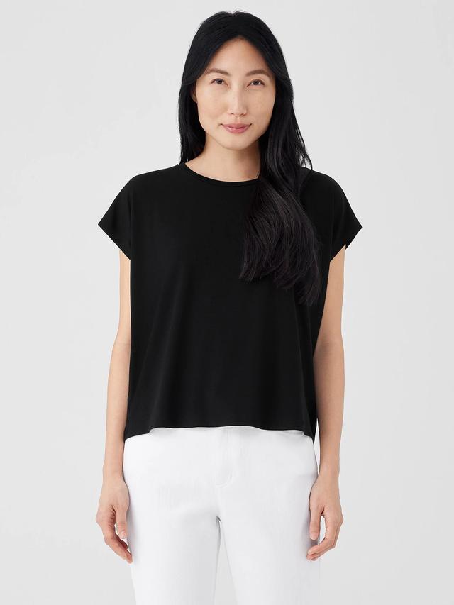 EILEEN FISHER Fine Jersey Square Topfemale Product Image