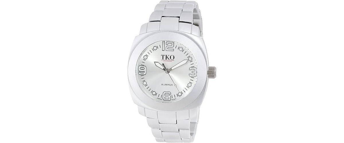 Tko Womens Boyfriend Size Silver Aluminum Bracelet Watch Product Image