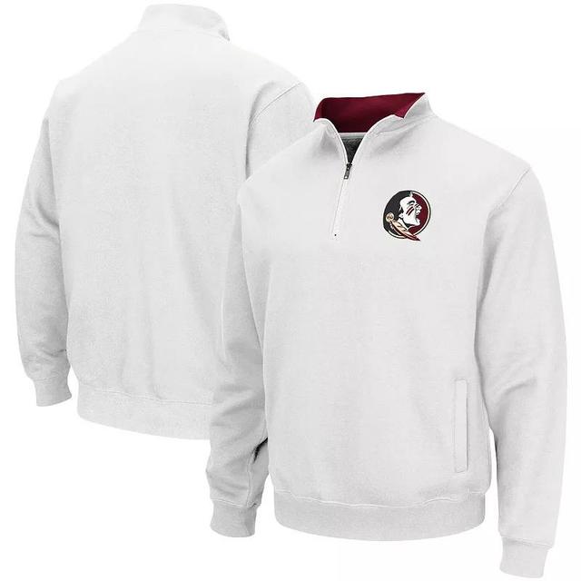 Mens Colosseum White Florida State Seminoles Tortugas Logo Quarter-Zip Pullover Jacket Product Image