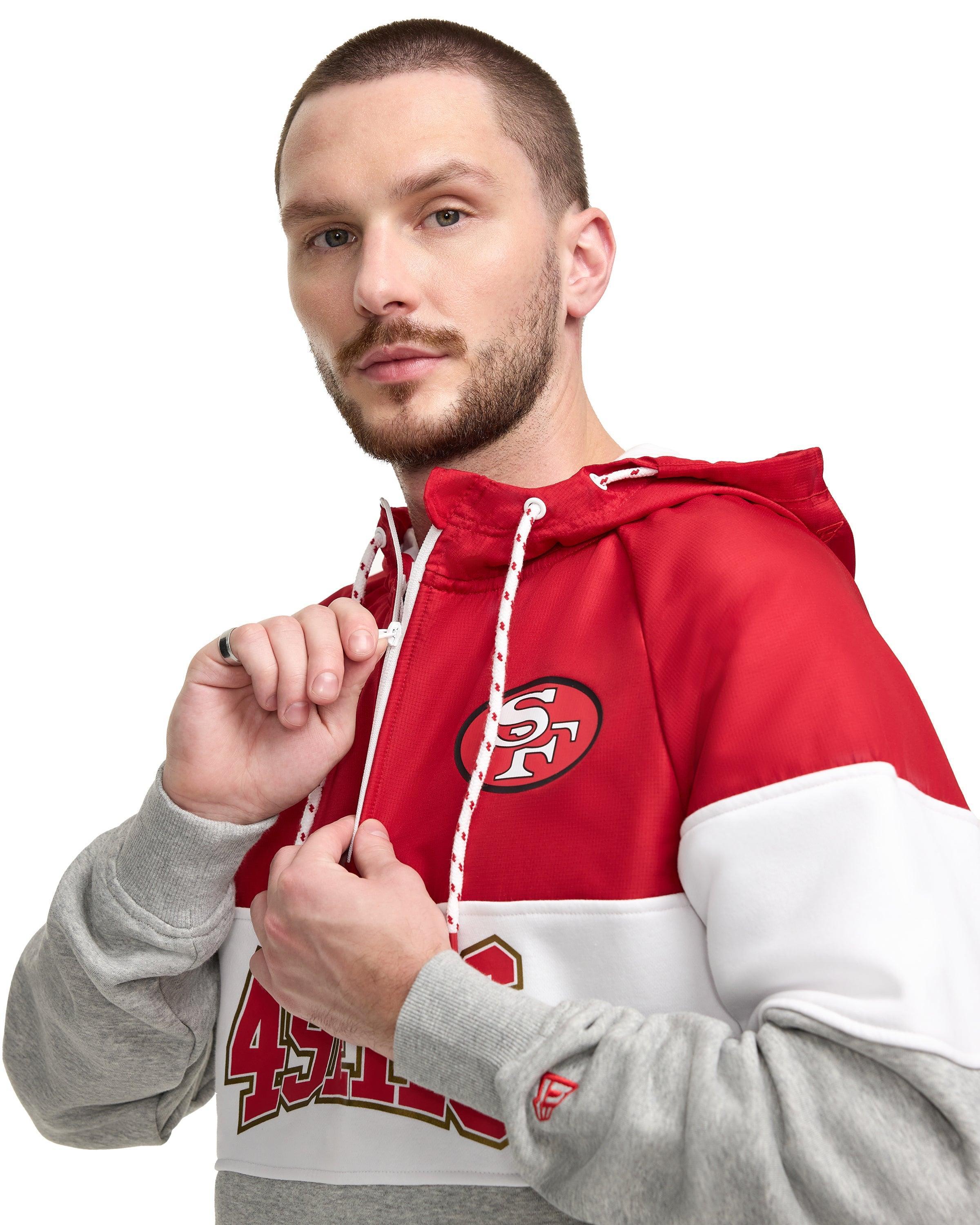 Detroit Red Wings Throwback Color Block Hoodie Male Product Image