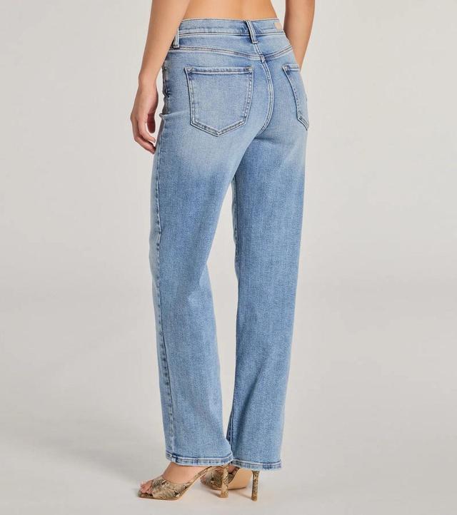 Basic Vibes High-Rise Straight-Leg Denim Jeans Product Image