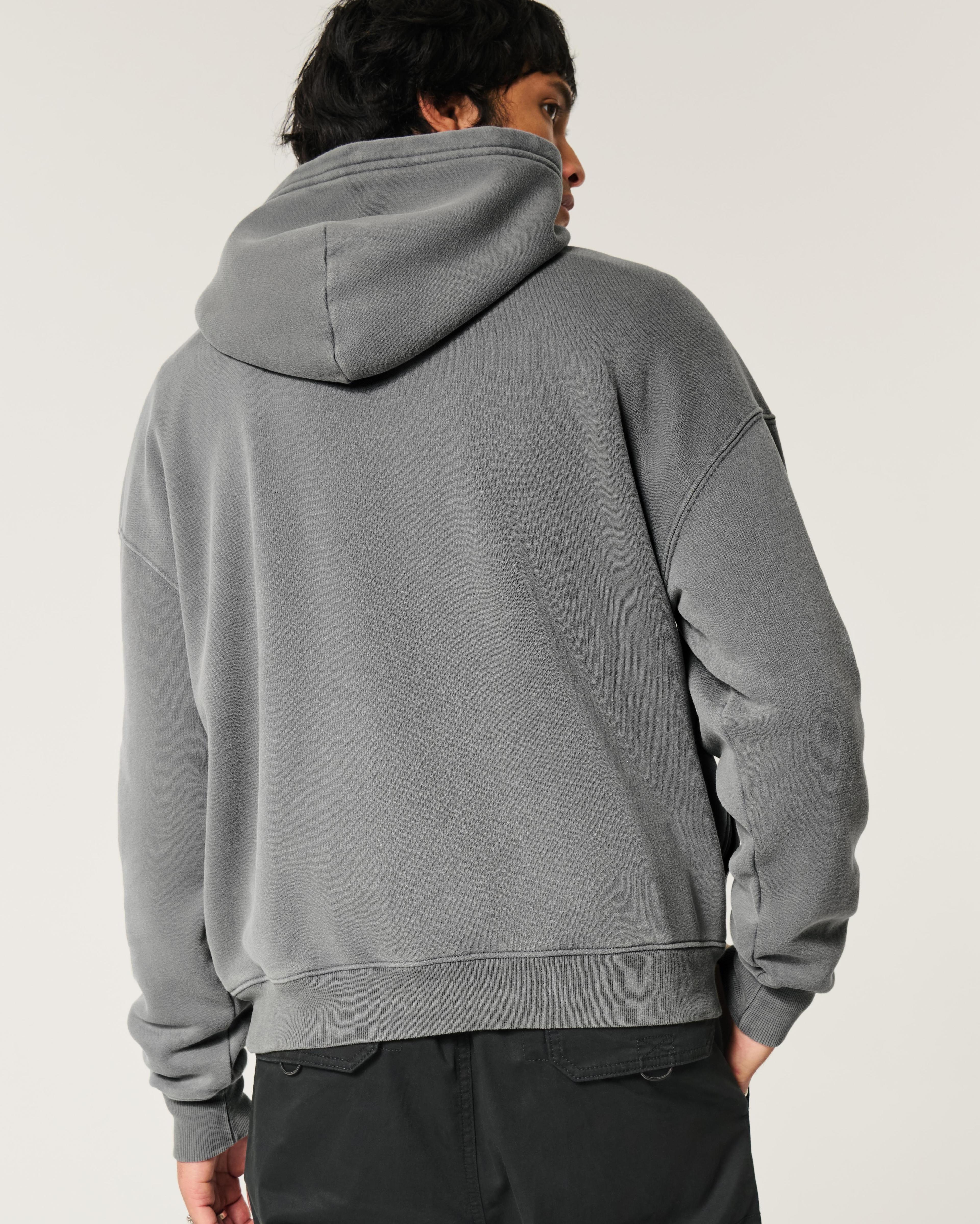 Hollister Feel Good Fleece Boxy Camo Hoodie Product Image