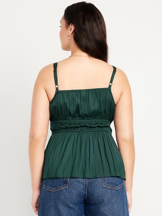 Waist-Defined Satin Top Product Image