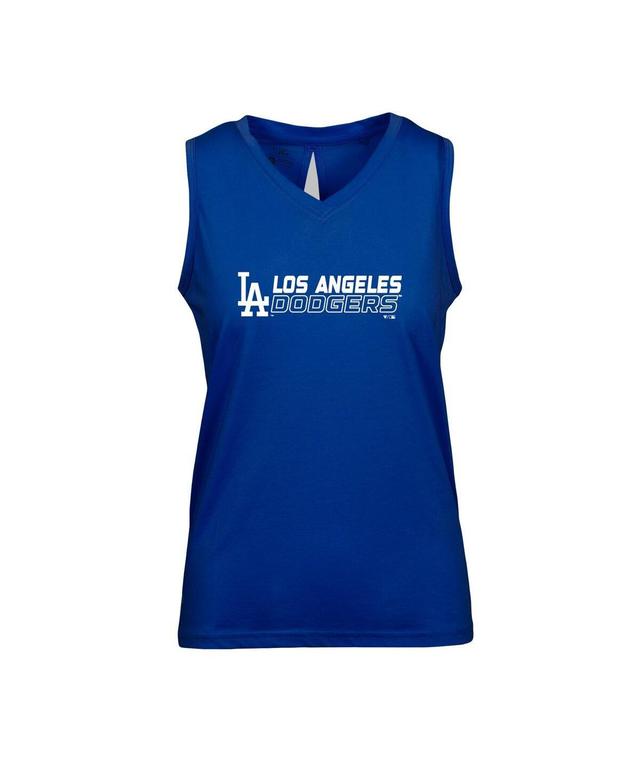 Womens LevelWear Royal Los Angeles Dodgers Paisley Chase V-Neck Tank Top Product Image