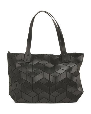 Geometric Tote for Women | Leather Product Image