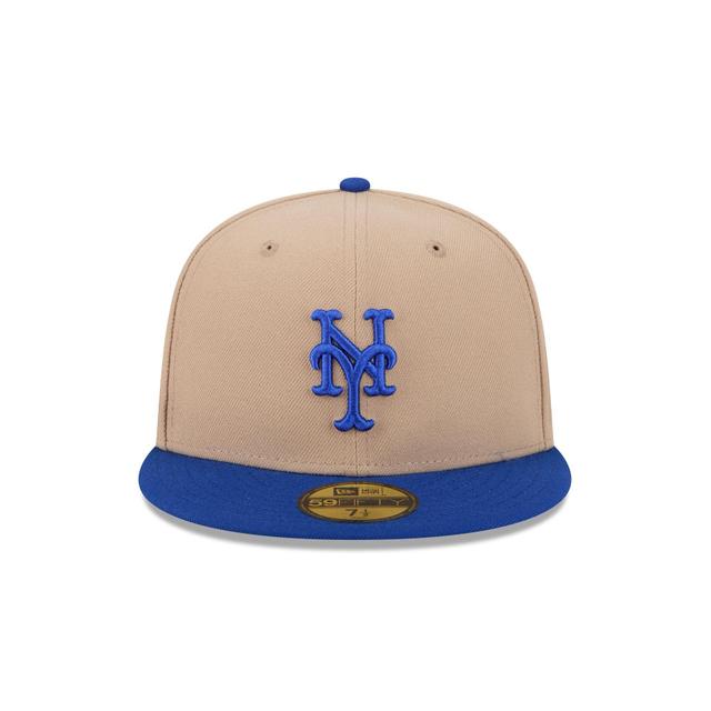 New York Mets Camel 59FIFTY Fitted Hat Male Product Image